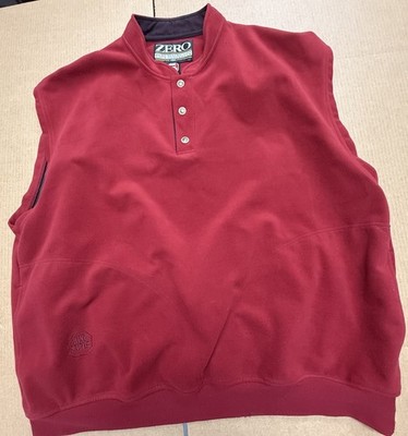 Zero Restriction Wind Stopper Mens XXXL 1/4 Snap Pullover Vest Microfiber Golf