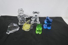 6 Glas  Figuren - Schneemann - Teddybären - Fisch - 8 - 15 cm,