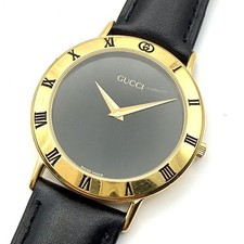 Orologio da uomo A064 GUCCI 3000M cassa rotonda color oro (scatola inclusa)
