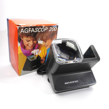 AGFA AGFASCOP 200 Diabetrachter f&uuml;r 5x5 Dias, Typ 6741, 220 V OVP NEU #3185 R50