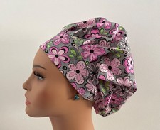 Surgical Scrub Cap, Womens Bouffant Hat, Nurses Hat, One size