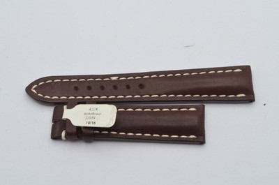 Breitling Leather Watch Strap 19mm for Dornschliesse 16mm Brown 19