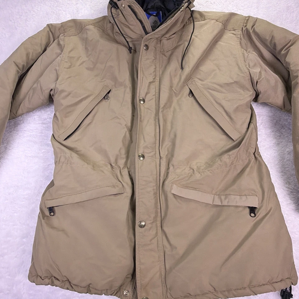 Sierra Designs Mens Medium 60/40 Parka Winter Jacket Chore Coat Tan Hooded USA - Image 2 of 4