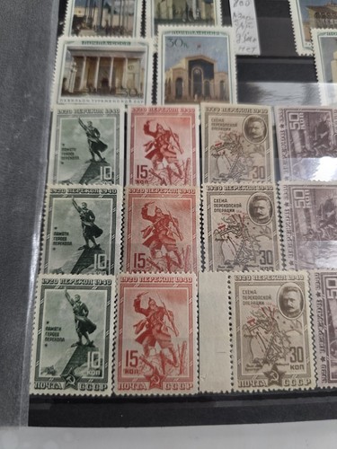 Lotto francobolli dell'URSS anno 1923-1950. Raro - Foto 3 di 9