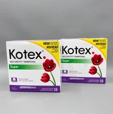 Kotex Security Tampons Super Absorbency Unscented 36 Count Vintage 2004