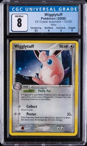 2006 POKEMON EX CRYSTAL GUARDIANS HOLO #13 WIGGLYTUFF CGC 8