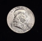 1956 Franklin Half Dollar Choice BU - Low Mintage Key Date - 90% Silver |#N5|
