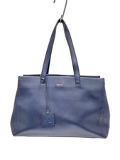 agnes b VOYAGE Tote Bag Leather NVY Plain DAI-17