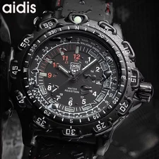 45MM ADDIESDIVE Military Quartz Diver Watch Men Silicone Waterproof Luminous NEW