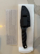 Half Face Blades Crow Jr Fixed Blade Knife | Camo Finish | Black G10 Handle