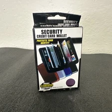 NWT Purple Security Credit Card Wallet Protect Identity Aluminum Block RFID Scan