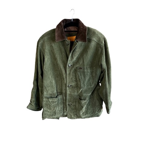 Timberland Vintage Men's 90s Green Suede Chore Barn Jacket Size Medium