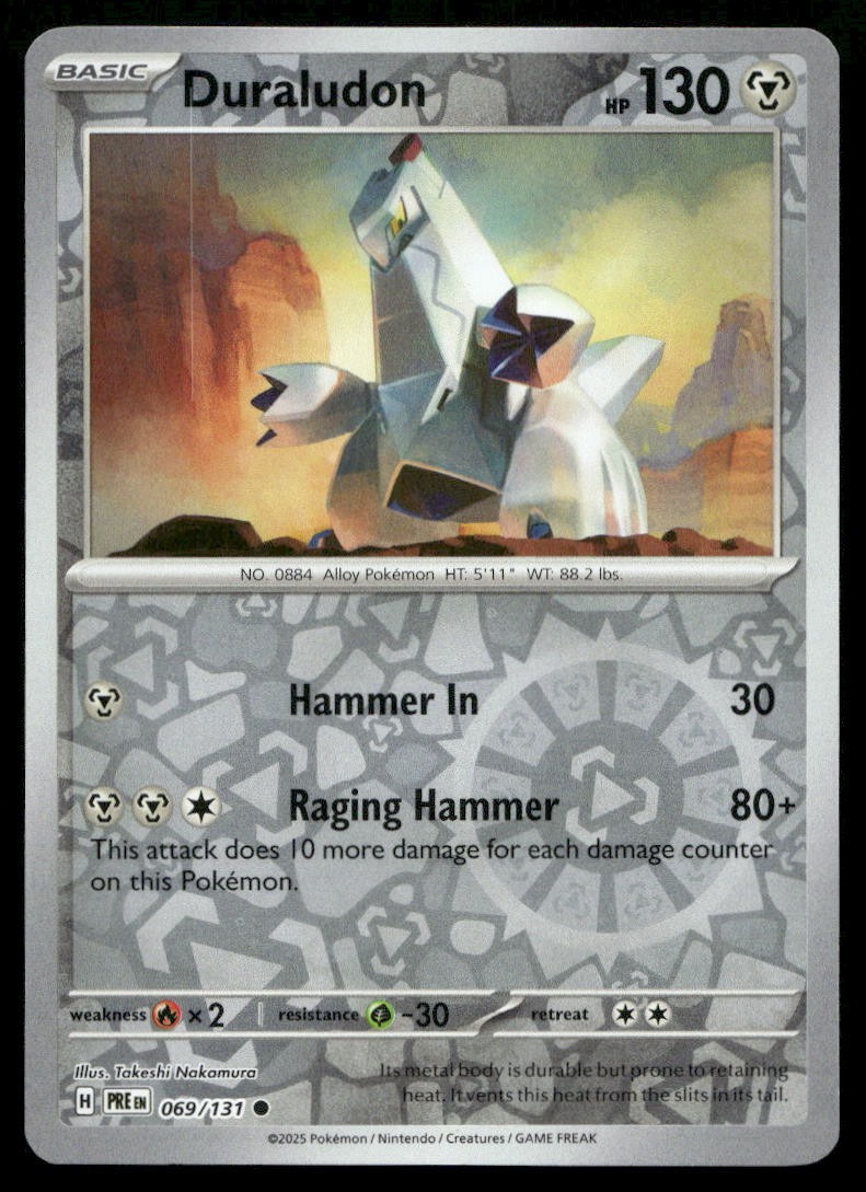 Duraludon (Master Ball Pattern) Common SV: Prismatic Evolutions 069/131 NM