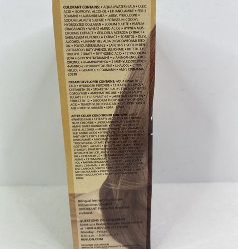 Tinte permanente para el cabello Revlon seda queratina sin amoníaco 55 marrón rojizo claro - Imagen 4 de 5
