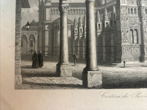 Pavia; Certosa di Pavia, Carl Agosto Menzel. 1860 ca - Picture 6 of 8