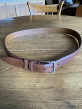 Nordstroms Men’s Shop Brown Hand Crafted USA Dress Belt 42” X  1.375”