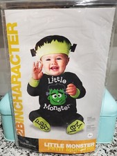 Little Monster Baby Halloween Costume Jumpsuit W/Cap Size XS NEW