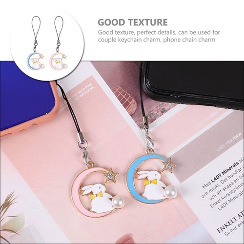 2 Pcs Legierungsanhänger Schlüsselbund Männer Frauen Mobiltelefoncharm - 第 2/12 張圖片