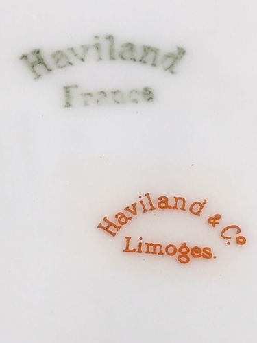 Haviland Limoges France 2 Dinner Plates Beautiful Pink Trailing Roses Pattern - Picture 3 of 4