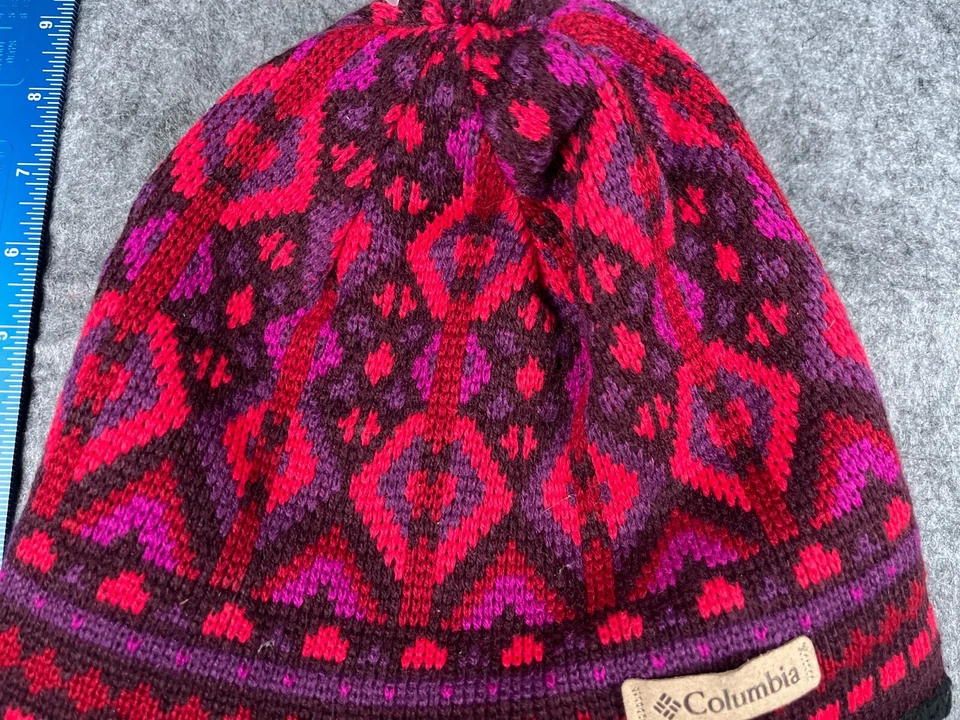 Columbia Beanie Toque Adulto Talla Única Rosa Acrílico Poli Forrado Térmico Reflectante Foto 3 de 4