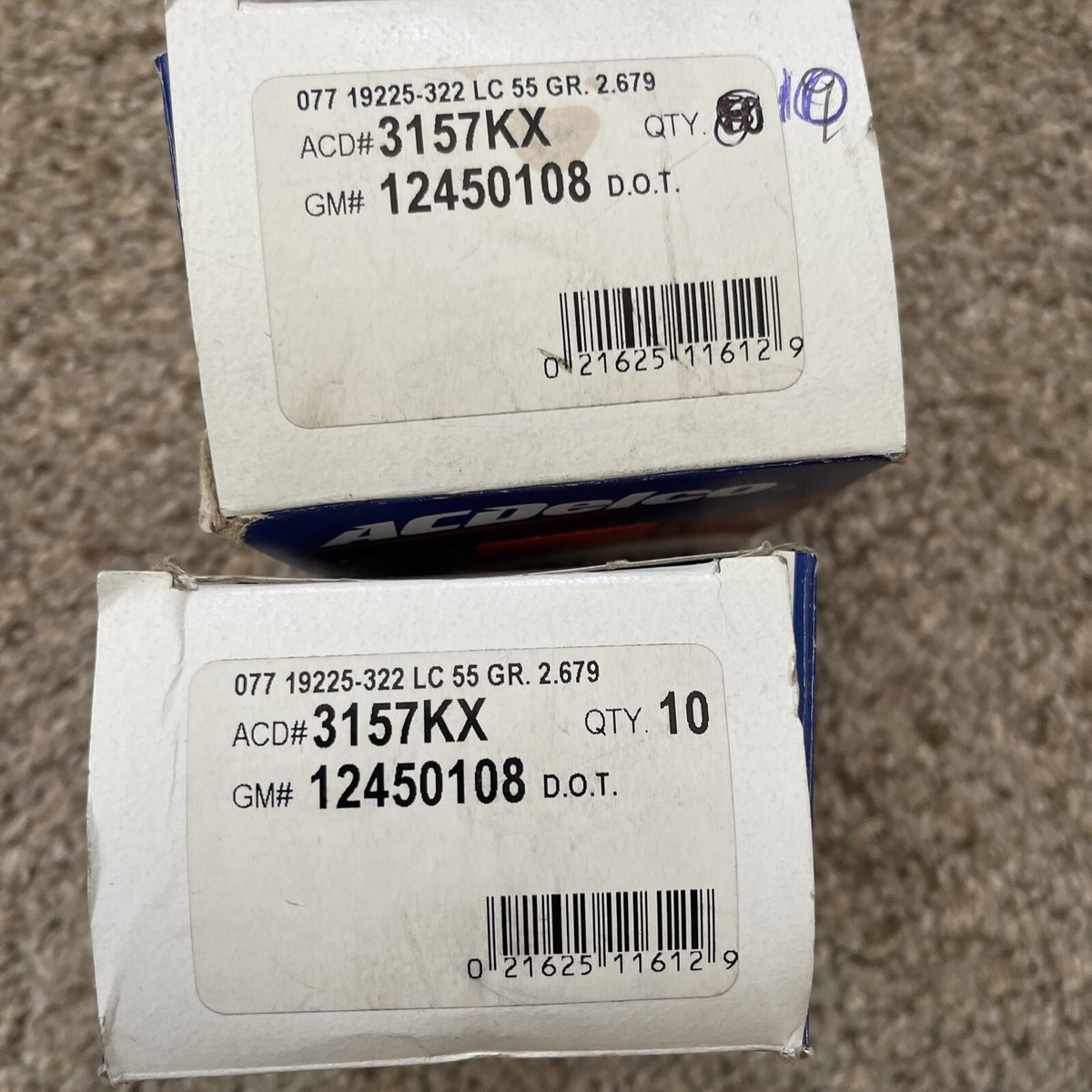 かなは 1995-2021 GM ACDELCO 3157KX Bulb | Lot of 14 | GM NOS PART