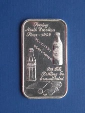 Coca-Cola  Charlotte, North Carolina 75th anniversary - 1oz Silver Art Bar WWM75