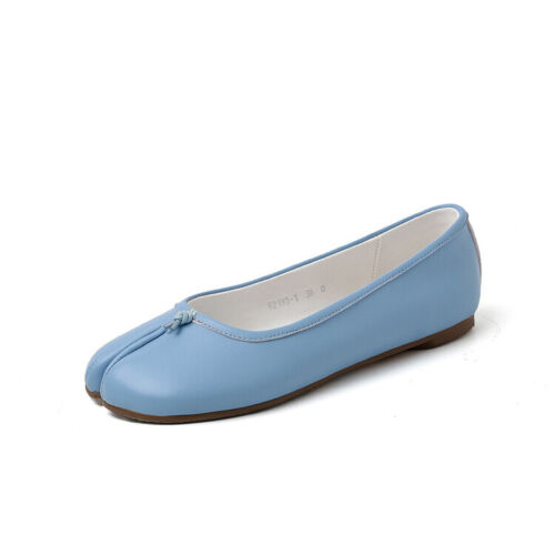 Damen-Ballerina Ballerina Ballerina Ballett Tabi 2024 modisch Lammfell Leder geteilte Zehenpartie - Bild 13 von 17