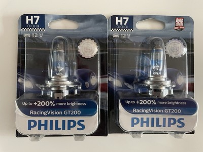 2x PHILIPS H7 RacingVision GT200 (12972RGTB1) für BMW 5 VW Passat B6 PEUGEOT