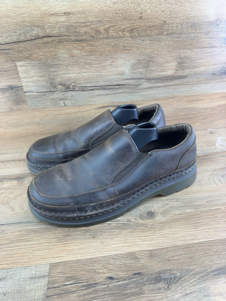 Dr Martens Hickmire Black Leather Slip On Shoes 11198 Mens 9 Womens 10 Vintage 90s 00s Dr. Martens Black Leather Slip on Loafer  main image 2