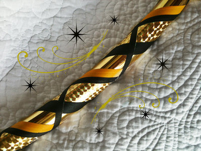 Element Series: EARTH   DANCE & EXERCISE Hula Hoop COLLAPSIBLE  PUSH BUTTON gold