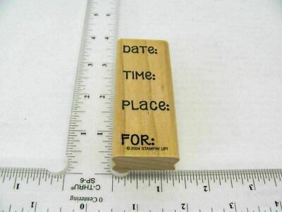 Date Time Place For Rubber Stamp - Stamp Set A354