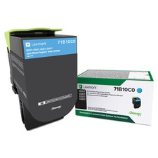 Lexmark 71B10C0 Cyan Toner Cartridge 2,300 Yield 