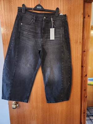 BNWT Marks And Spencer M&S X Sienna Miller Barrel Jeans Grey