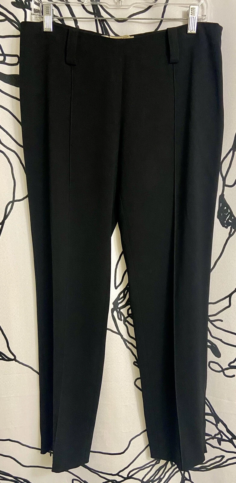 Pantaloni neri Balenciaga gamba dritta con cerniera alla caviglia taglia 42