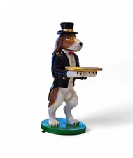 Butler Statue - Beagle Butler Statue - Dog Butler Holding a Serving Tray - 3 ft.