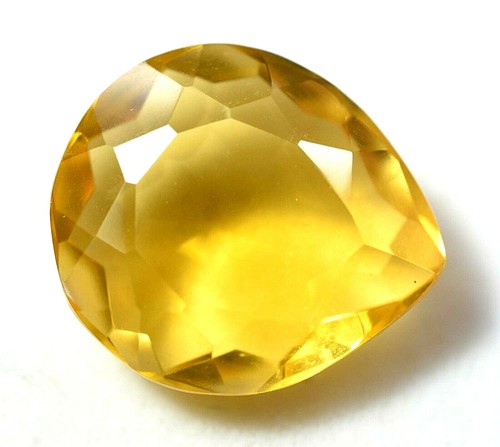 Lab Created 14.00 Ct Beautiful Golden Yellow Citrine GGL Certified AAA+ Gemstone - Picture 2 of 4
