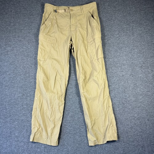 Rei Womens Cargo Shorts Size 6 Tan 100% Nylon Blend Flat Front Pockets AS IS