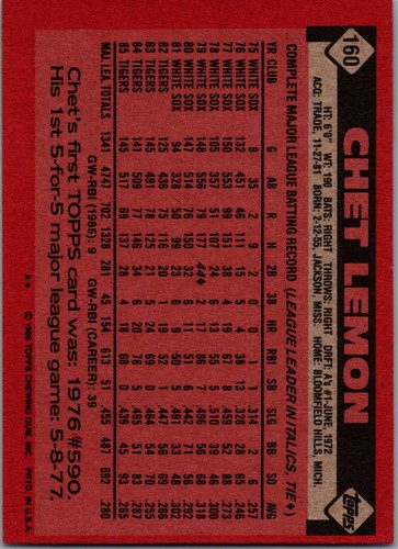 1986 TOPPS Baseball COMPLETE Your SET Cards #1-#200 Buy 2 Get 2 Free 1986 Topps - Picture 297 of 365