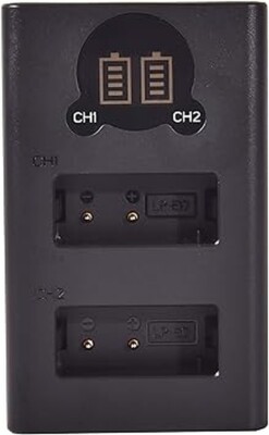 DSTE DLB084  Dual Charger-Replacement for LP-E17 Dual LCD Battery Charger    ...