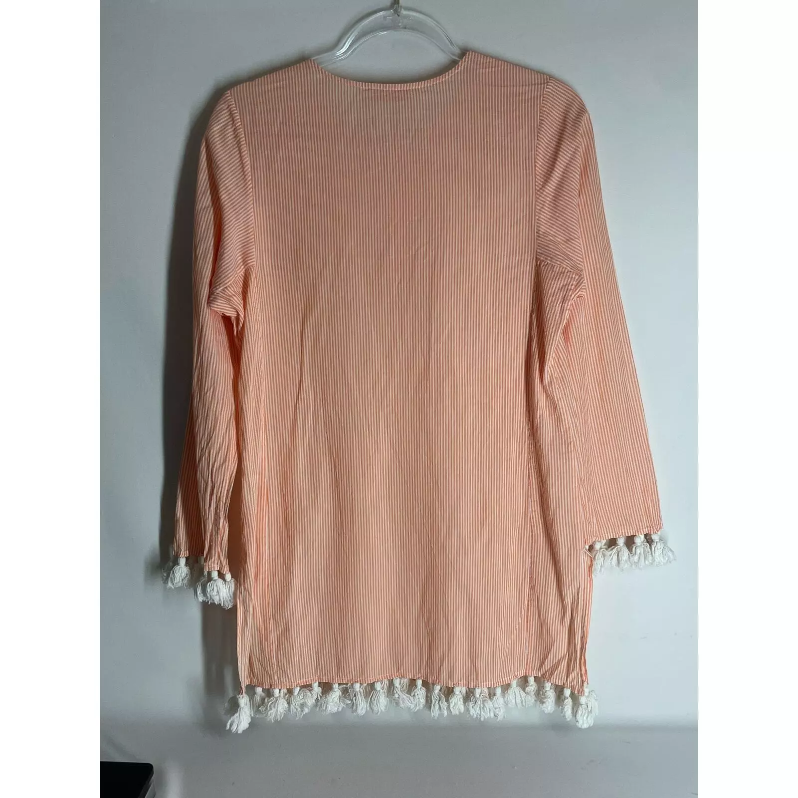 Tunica spiaggia sabbiosa Tory Burch copertura nappa arancione taglia small