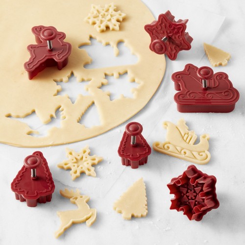 Williams Sonoma Christmas Twas the Night 6 Pie Crust Cutters + Santa Spatula - Picture 10 of 15