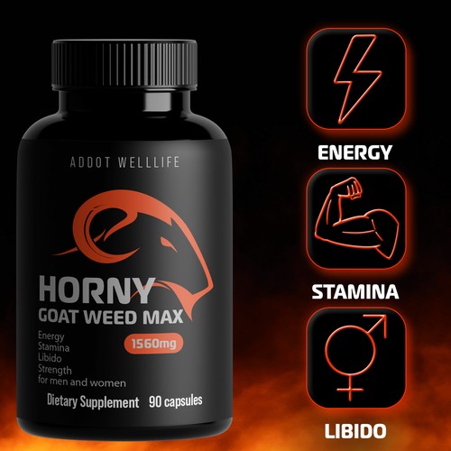 Horny Goat Weed, Energy, stamina performance for men women 90 caps 1560mg - Bild 2 von 6