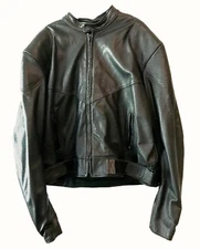 PROTECH PERFORMANCE PERFORATED LEATHER MOTERCYCLE JACKET MENS XXL