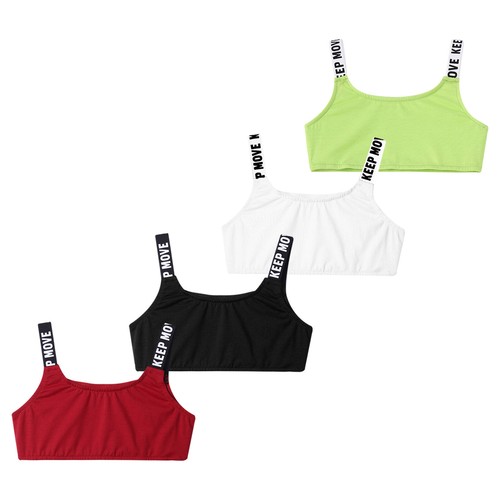 Kids Girls Crop Top For Sports Shoulder Straps Comfortable For Gym Breathable - Picture 3 of 36