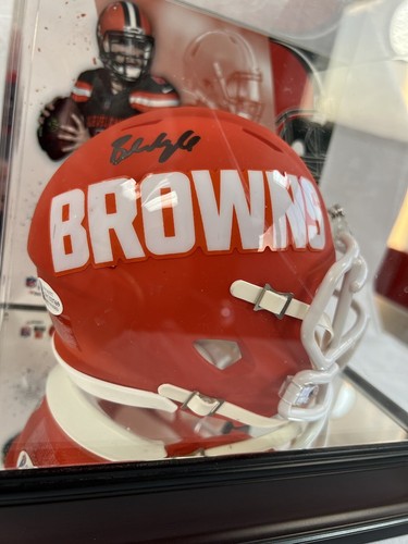 Baker Mayfield Cleveland Browns Rare Signed Autographed Mini Helmet Beckett COA - Picture 5 of 12