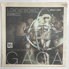 Lady Gaga 2010 Oklahoma City Newspaper Monster Ball Tour