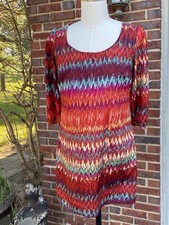 Lily Rose Large Bohemian Dress Open back multicolor excellent shape