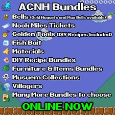 🌟 Bells Nook Miles Tickets Fish Bait Materials DIY Recipes Bundles ❇️ ONLINE ❇️