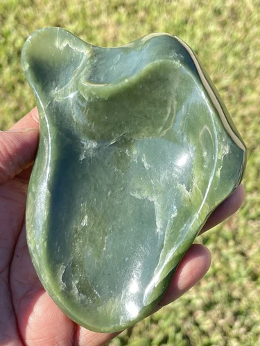 New Zealand INANGA Nephrirte Jade Small POUNAMU Bowl Unique/ARTISTIC One Off WOW