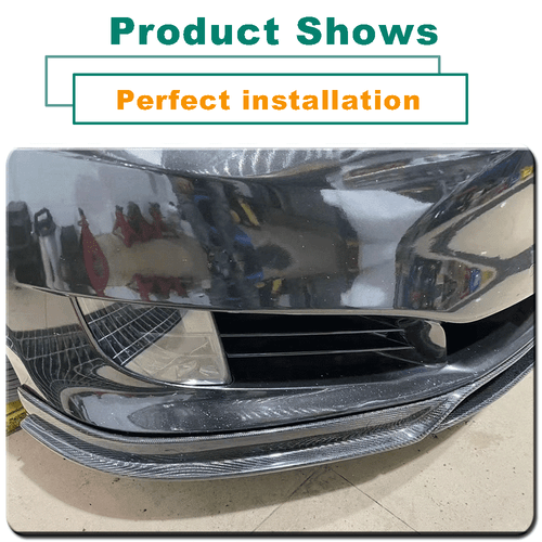 Fit For Tesla Model S 2016-2020 Real Carbon Fiber Front Bumper Lip Chin Spoiler - Picture 4 of 13